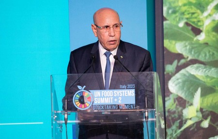 A Rome, Ghazouani appelle à un engagement plus soutenu en faveur des pays vulnérables, lors d’un sommet sur la faim