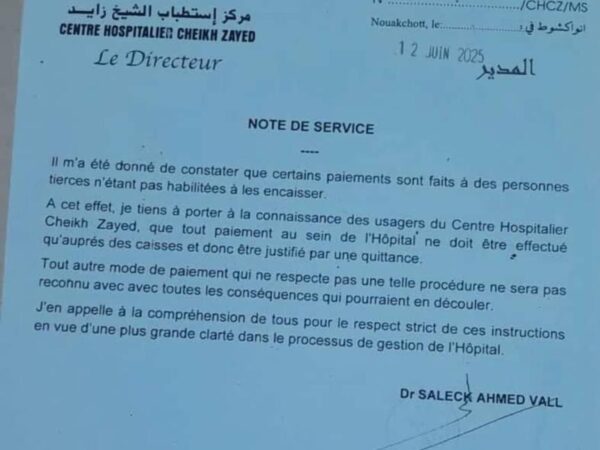 Paiements frauduleux à l’hôpital Cheikh Zayed : la direction tire la sonnette d’alarme